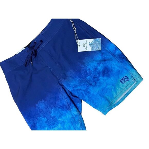 NEW WITH TAGS QUIET STORM Water Print size 28 with 19" inseamTrunk Our signature - Picture 5 of 11